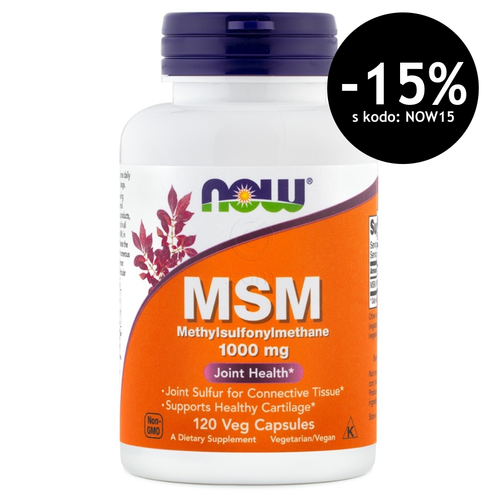 MSM 1000 mg Now, kapsule (120 kapsul)